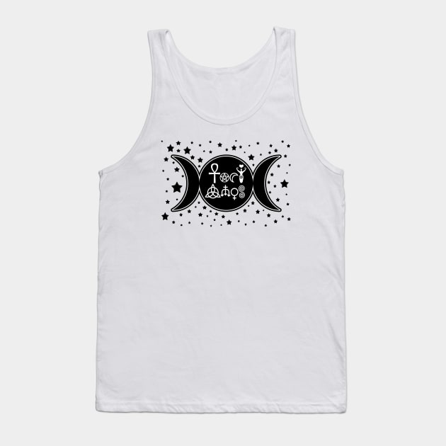 BLACK MOON GODDESS Tank Top by SortaFairytale